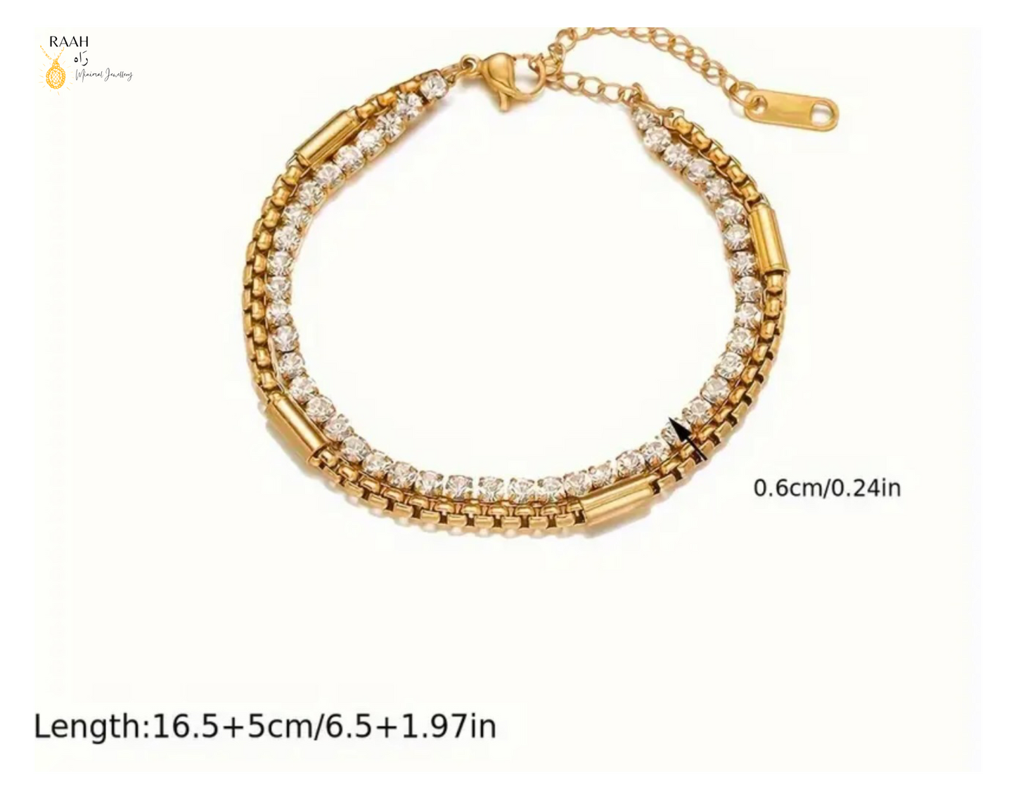 18K Goldplated Blingy Bracelet