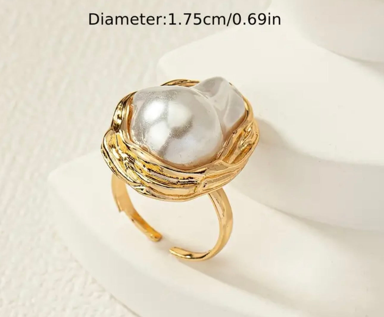 White pearl ring