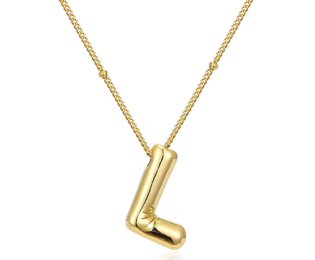 18K Goldplated “L” letter Necklace