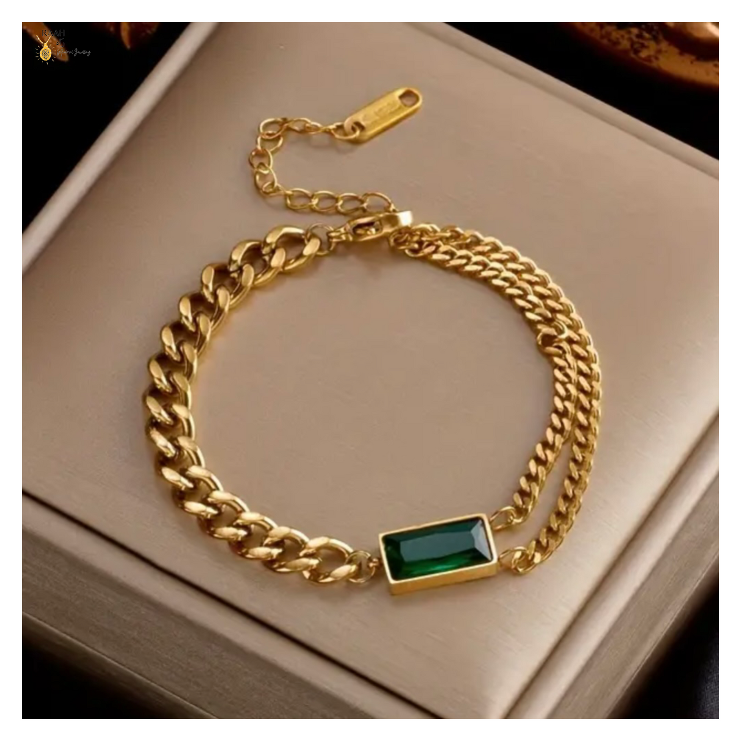 Trendy Emerald Bracelet