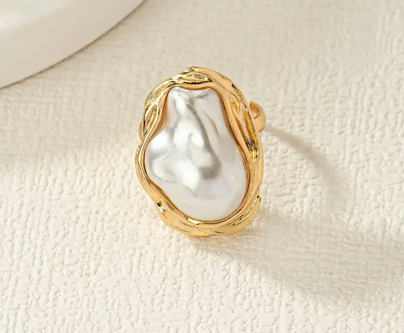 White pearl ring