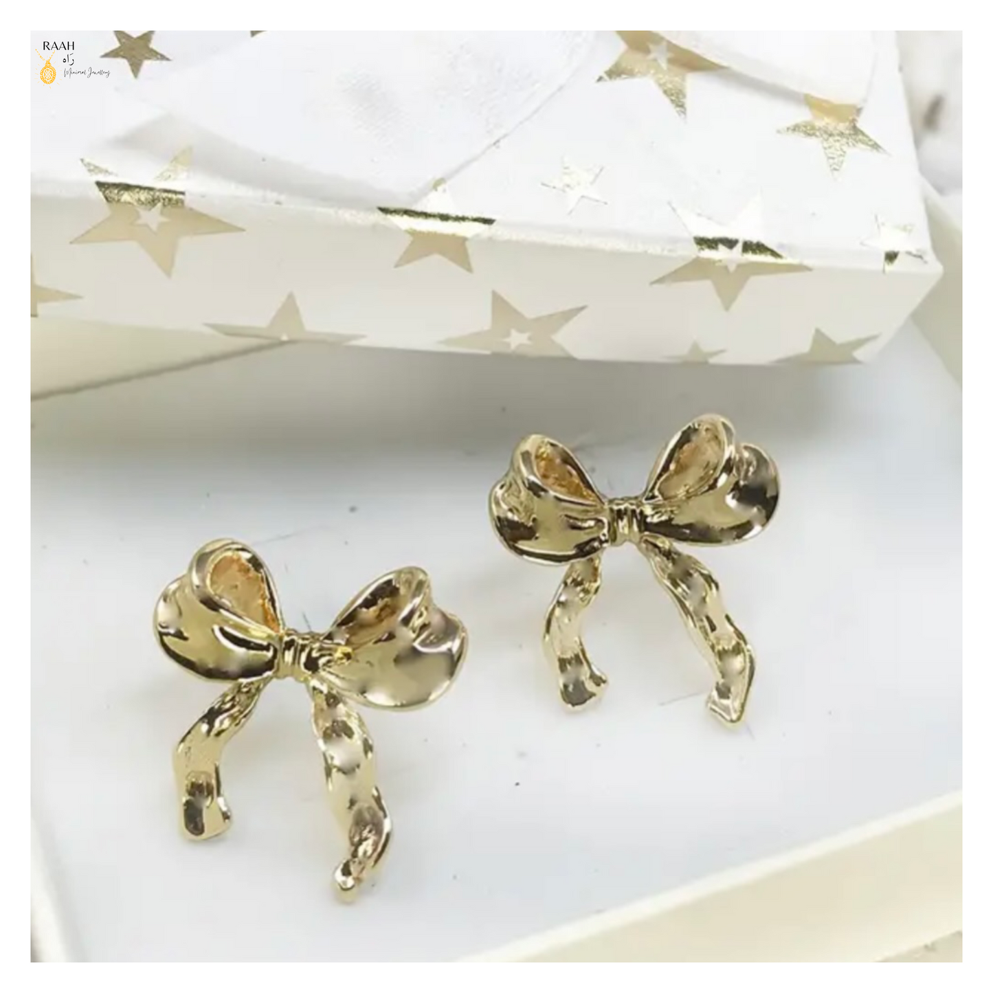 Metal Bow Knots Studs