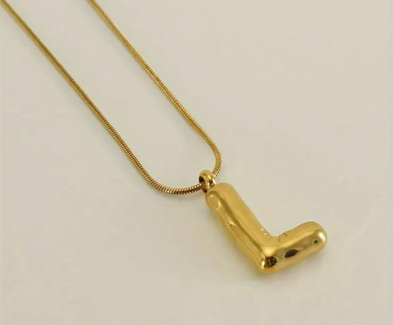 18K Goldplated “L” letter Necklace