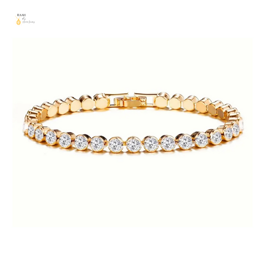 Goldplated Tennis Zirconia Bracelet