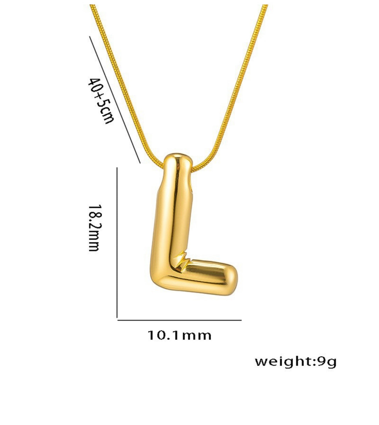 18K Goldplated “L” letter Necklace