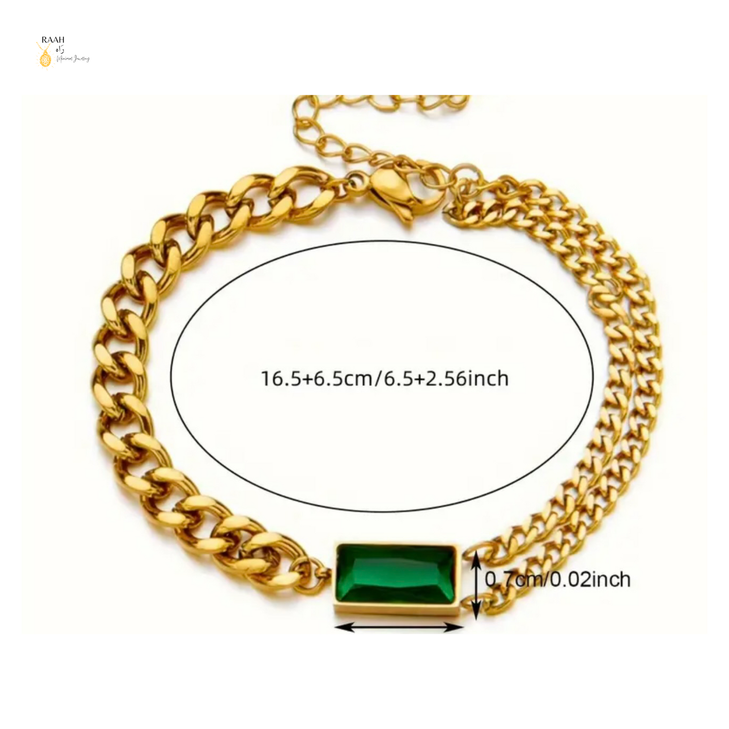 Trendy Emerald Bracelet