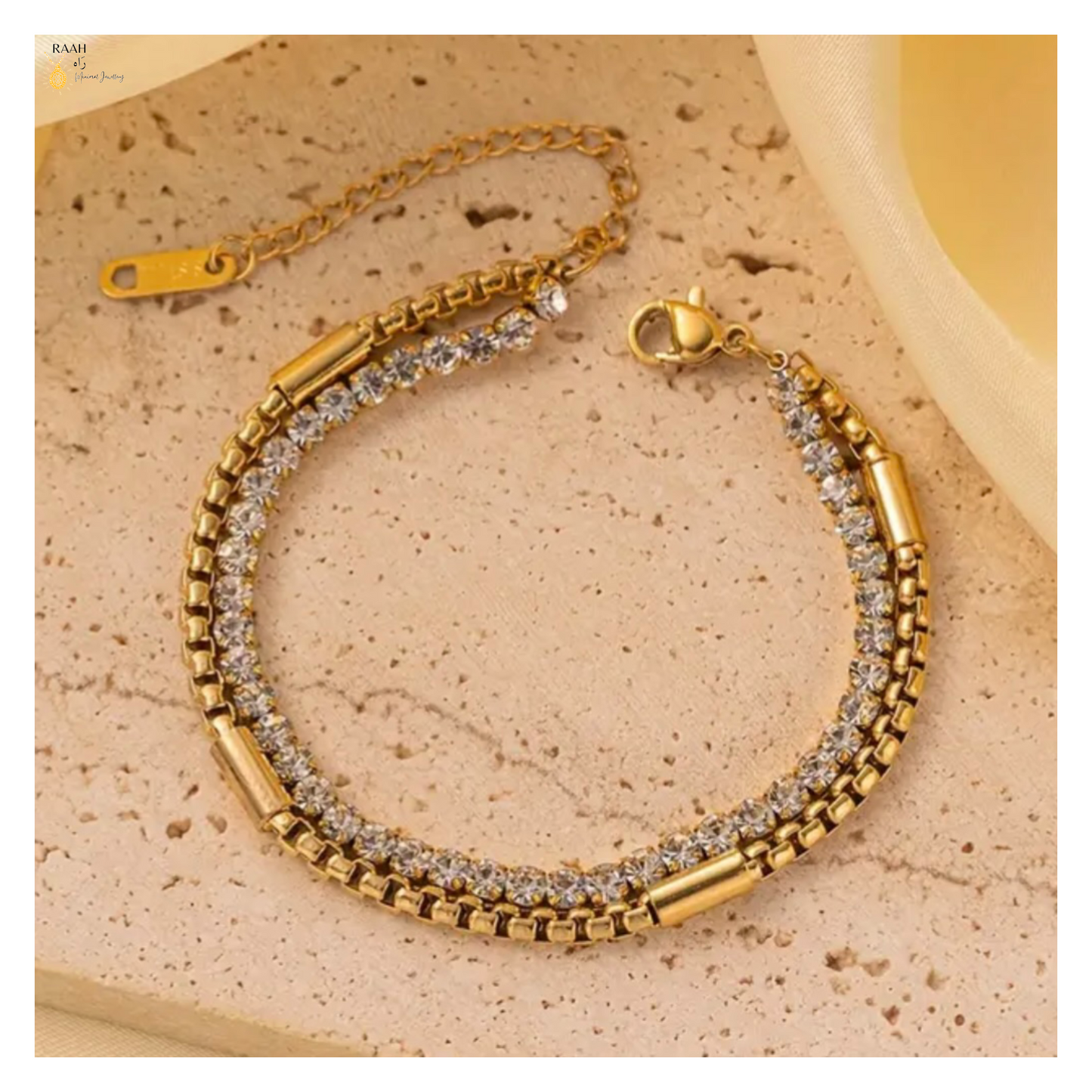 18K Goldplated Blingy Bracelet